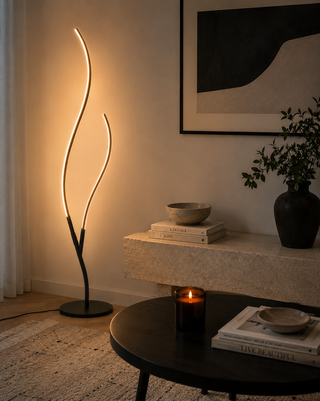 Aurora Glow™ Sculptural LED Floor Lamp