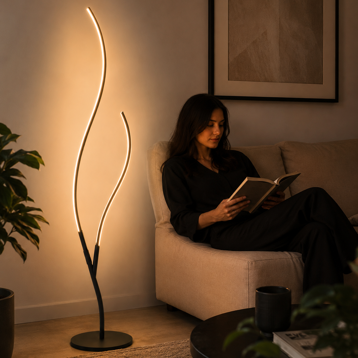 Aurora Glow™ Sculptural LED Floor Lamp