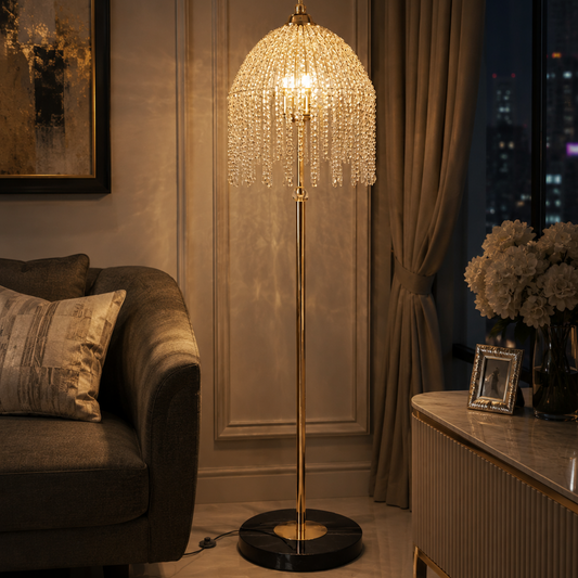 Crystal Cascade Royale™ Floor Lamp ⭐⭐⭐⭐⭐ 4.8/5 | (1299 Reviews)